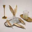 pluma dorada 15 20cms por 10 unidades aprox 1