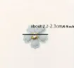 aplique para tela modelo flor 23mm strass x20 unidades colroes pasteles surtidos 2