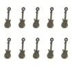 dije colgante metalico modelo guitarra medida 24x7mms x10 unidades color dorado 0