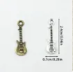 dije colgante metalico modelo guitarra medida 24x7mms x10 unidades color niquel 1