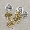 dije colgante metalico modelo corazon arbol calado medida 18x18mms x5 unidades color dorado 0