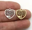 dije colgante metalico modelo corazon arbol calado medida 18x18mms x5 unidades color dorado 1