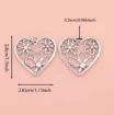 dije colgante metalico modelo corazon flores calado medida 28x28mms x5 unidades 2