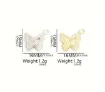 dije colgante metalico modelo mariposa strass medida 16x15mms x5 unidades color plateado 1