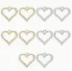 dije colgante metalico modelo corazon calado strass medida 20x20mms x5 unidades color plateado 0
