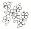 dije colgante metalico modelo trebol 4 hojas medida 17x13mms x10 unidades color plateado 0