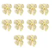 dije colgante metalico modelo mona strass medida 16x13mms x5 unidades color dorado 0