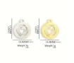 dije colgante metalico modelo moneda corazones strass medida 17x14mms x5 unidades color plateado 2