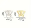 dije colgante metalico modelo mariposa strass perla medida 21x17mms x5 unidades color dorado 2