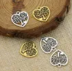 dije colgante metalico modelo corazon arbol calado medida 18x18mms 10 unidades color dorado 3