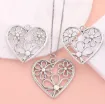 dije colgante metalico modelo corazon flores calado medida 28x28mms x5 unidades 3