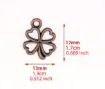 dije colgante metalico modelo trebol 4 hojas medida 17x13mms x10 unidades color oro viejo 1