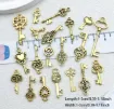 dije colgante metalico modelo llaves medida 10 30mms x10 unidades surtidas color oro antiguo 1
