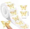 apliques pegatinas adhesivas impermeables para scrapbooking motivo mariposa 25x20 por 50 unidades doradas 0