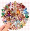 apliques pegatinas adhesivas impermeables para scrapbooking motivos joyas 5cms por 50 unidades multicolor 0