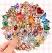 apliques pegatinas adhesivas impermeables para scrapbooking motivos joyas 5cms por 50 unidades multicolor 1