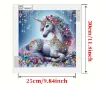 set pintura diamantes art gem 5d lamina 25x25cms modelo unicornio zcy1398 1