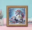 set pintura diamantes art gem 5d lamina 25x25cms modelo unicornio zcy1398 2