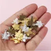 dije colgante metalico modelo hoja arbol medida 23z15mms x5 unidades colores surtidos 2