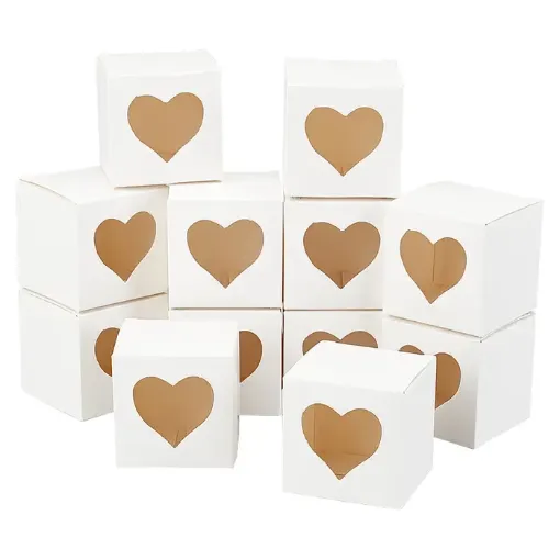 caja carton mini calado corazon medida 5x5cms por 10 unidades color blanco 0