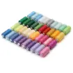 hilo coser poliester set 10 carreteles medida 23x60mms x10 colores gama verdes 1
