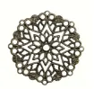 filigrana decorativa metalica fina modelo mandala 35mms x6 unidades color bronce antiguo 0