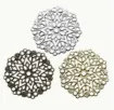 filigrana decorativa metalica fina modelo mandala 35mms x6 unidades color bronce antiguo 2