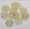 filigrana decorativa metalica fina modelo mandala 35mms x6 unidades color dorado 1