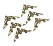 filigrana decorativa metalica fina modelo esquinero calado 42x58mm x10 unidades color bronce antiguo 0