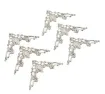 filigrana decorativa metalica fina modelo esquinero calado 42x58mm x10 unidades color plateado 0