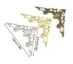filigrana decorativa metalica fina modelo esquinero calado 42x58mm x10 unidades color plateado 1