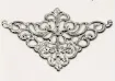 filigrana decorativa metalica fina modelo esquinero calado 36x51mm x10 unidades color plateado 0