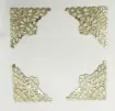 filigrana decorativa metalica fina modelo esquinero calado 36x51mm x10 unidades color dorado 0