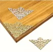 filigrana decorativa metalica fina modelo esquinero calado 36x51mm x10 unidades color dorado 2