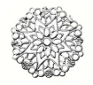 filigrana decorativa metalica fina modelo mandala 35mms x6 unidades color plata 0