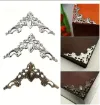 filigrana decorativa metalica fina modelo esquinero calado 42x58mm x10 unidades color bronce antiguo 3