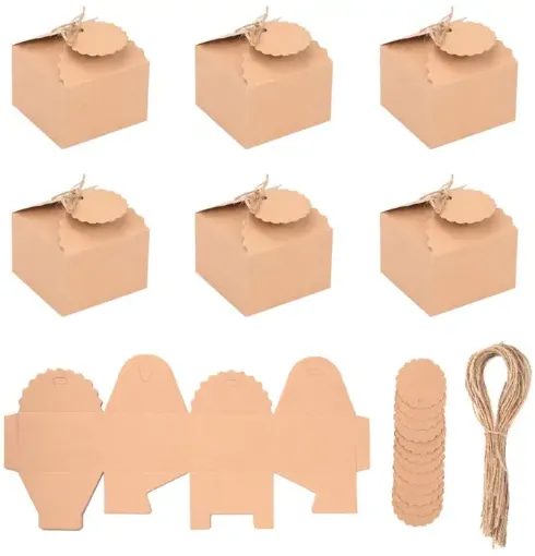 caja carton medida 6 5x4 5cms color kraft hilo tag por unidad 0
