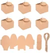 caja carton medida 6 5x4 5cms color kraft hilo tag por unidad 1