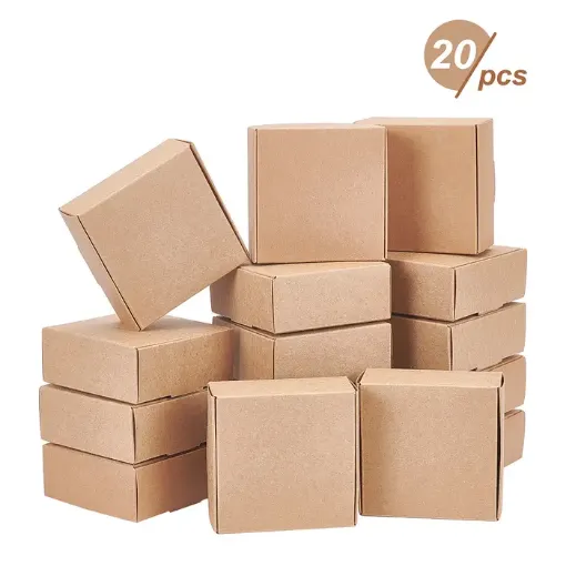 caja carton medida 8 5x3 5cms color kraft por unidad 0