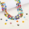 cuentas para bijouterie vidrio millefiori pintadas 6 8mms hilo 40cms multicolor 1