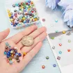 cuentas para bijouterie vidrio millefiori pintadas 6 8mms hilo 40cms multicolor 2