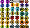 ojos realistas vidrio 20mms para munecos amigurumis peluches x10 unidades 5 pares surtidos 0