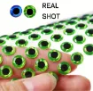ojos realistas pvc 3d adhesivo 8mms para amigurumis peluches 5 colores x50 unidades 1