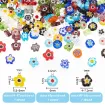 cuentas para bijouterie vidrio millefiori pintadas 6 8mms hilo 40cms multicolor 3