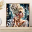 set pintura diamantes art gem 5d lamina 25x25cms motivo mujer occidental xw041 2