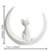 pieza impresion 3d abs modelo gato luna medida 110x25x100mms color blanco 1