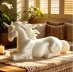 pieza impresion 3d abs modelo caballo unicornio frances sentado 2