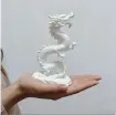 pieza impresion 3d abs modelo dragon chino vertical medida 74x40x120mms blanco 2