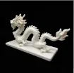 pieza impresion 3d abs modelo dragon chino medida 120x40x62mms color blanco 0