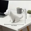 pieza impresion 3d abs modelo cachorro sentado medida 60x25x40mms color blanco 1